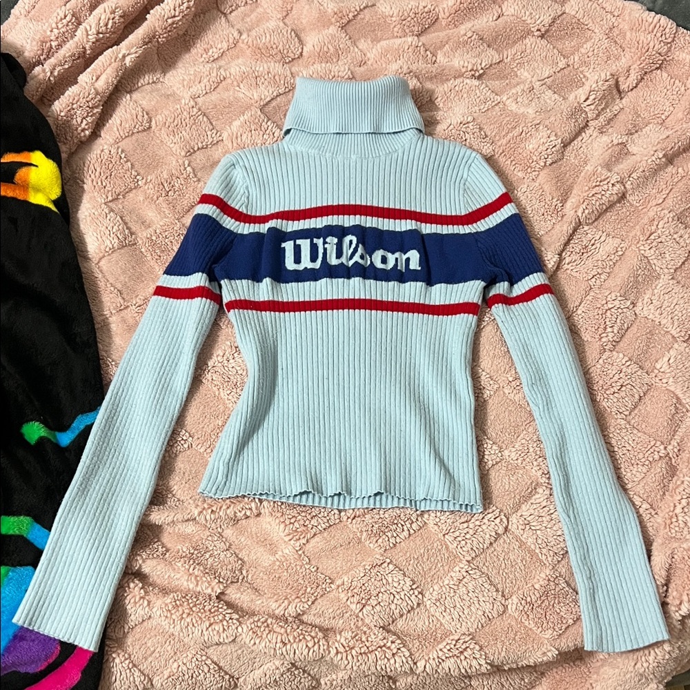 Wilson Women's Light Blue Turtleneck Sweater